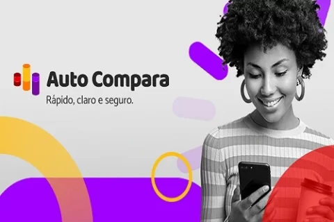 foto promocional da Auto Compara, escrito "rápido, fácil e seguro".